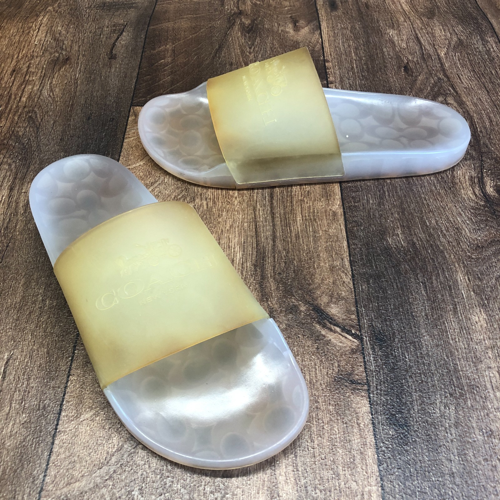 Coach Ulyssa Translucent Jelly Slides Sandals Women Size 11