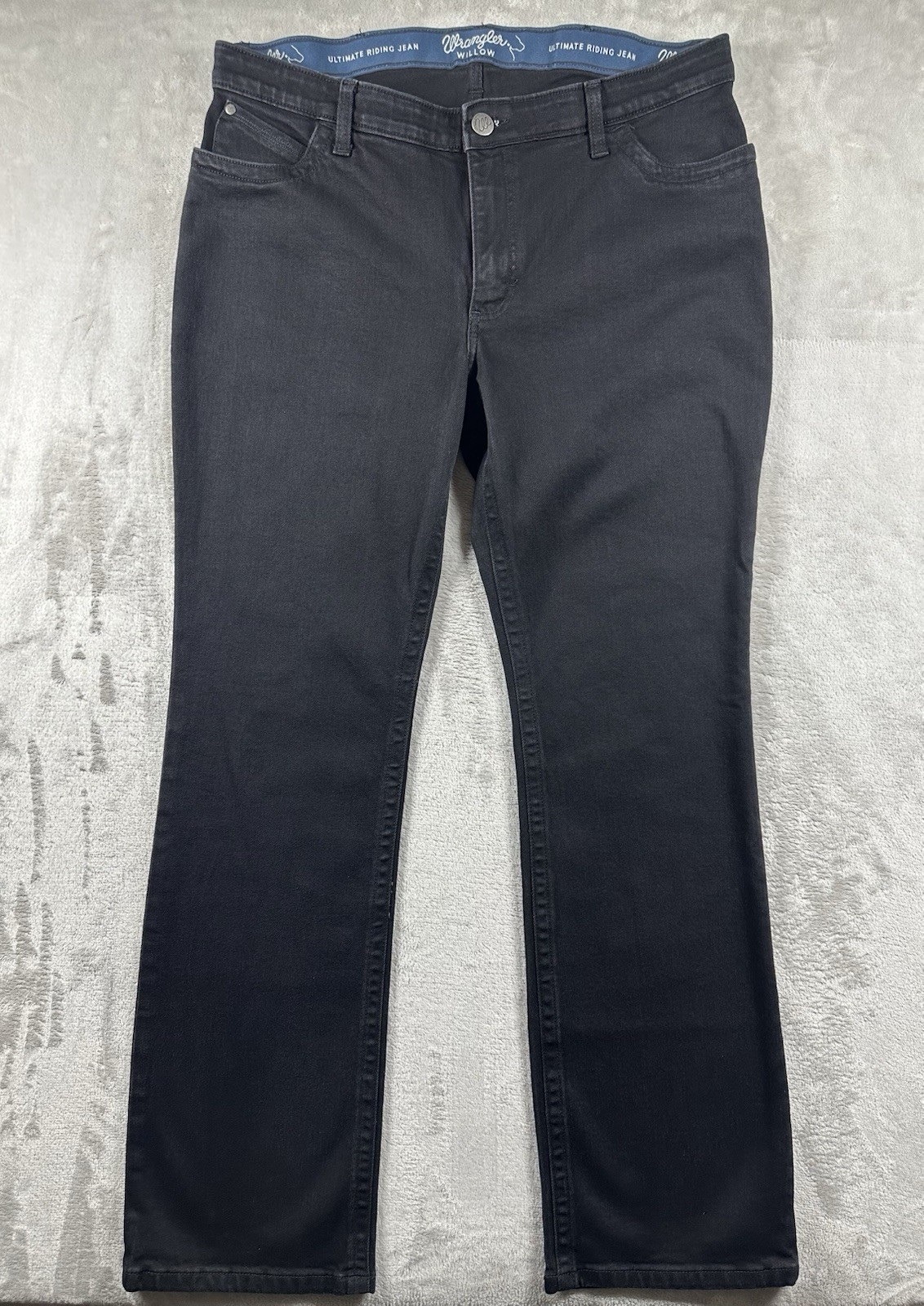 Wrangler Willow Ultimate Riding Jeans Women 34×34 (Actual 37×33.5) Black Stretch