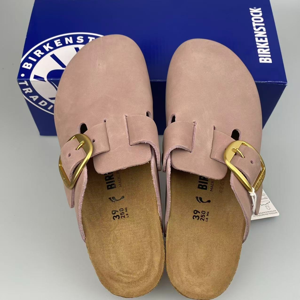 Birkenstock Boston Big Buckle Nubuck Leather Women’s Clogs Shoes Narrow EU 37-41