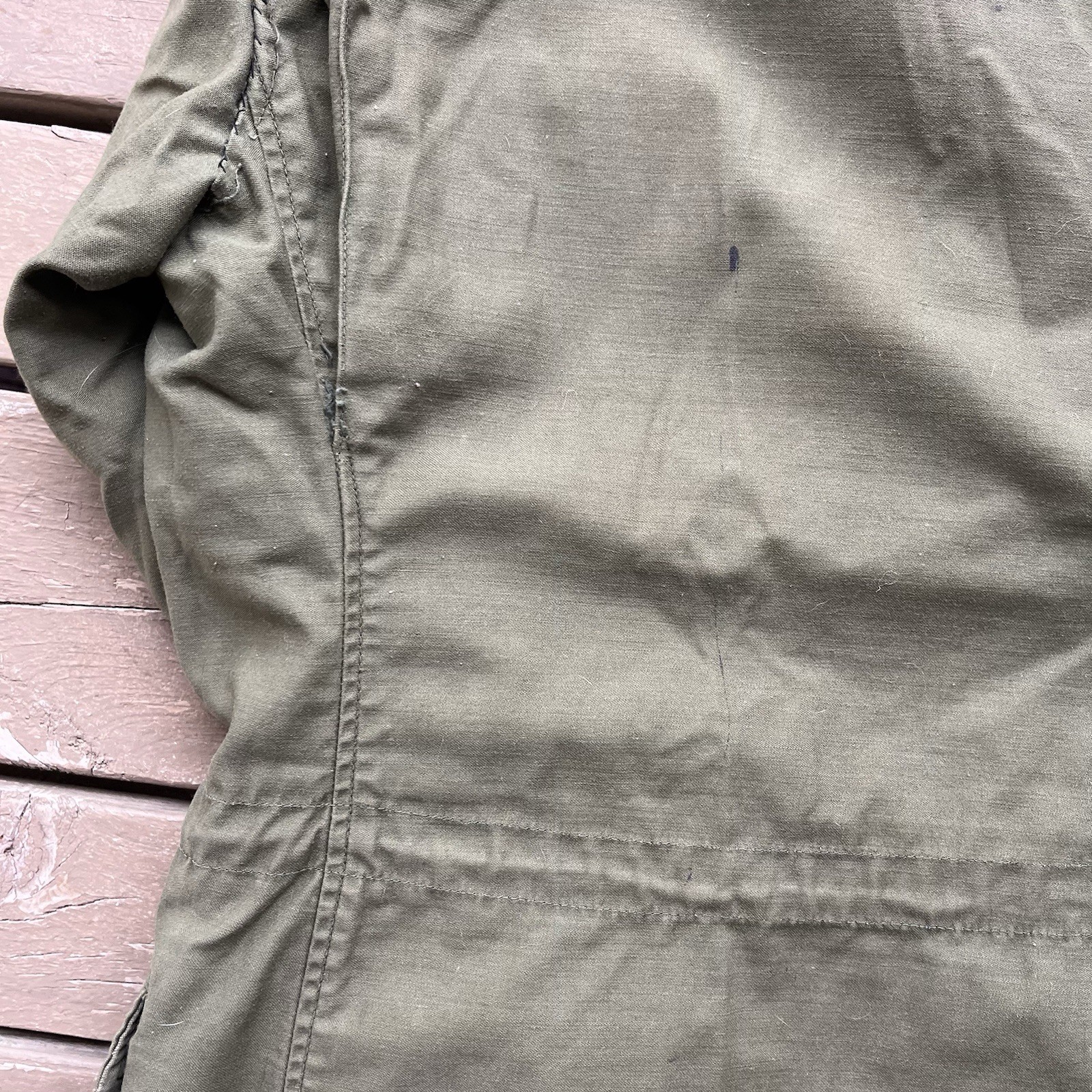 Vintage M-65 Field Jacket Olive Drab Green Military Utility Coat Medium