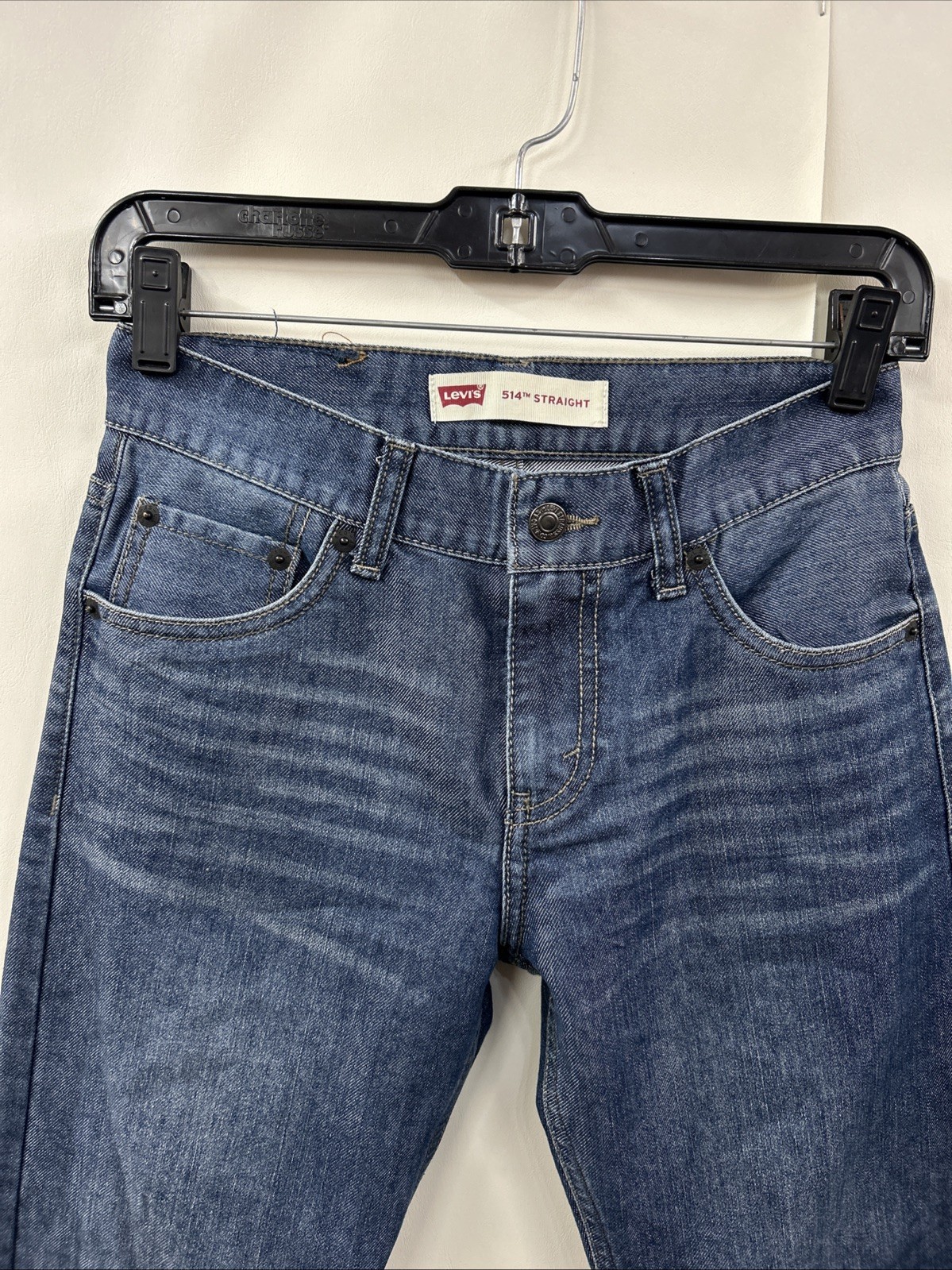 Levi’s 514 Red Tab Jeans Women’s 14 Reg 27×27 Slim Straight Blue Denim Mid Rise