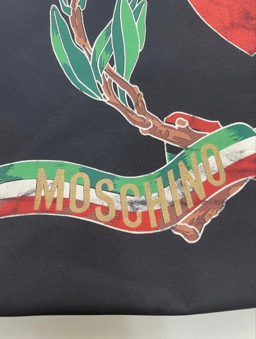 Moschino Redwall Tote Bag Handbag Purse w/Pouch Nylon in Black NEW Floor Model