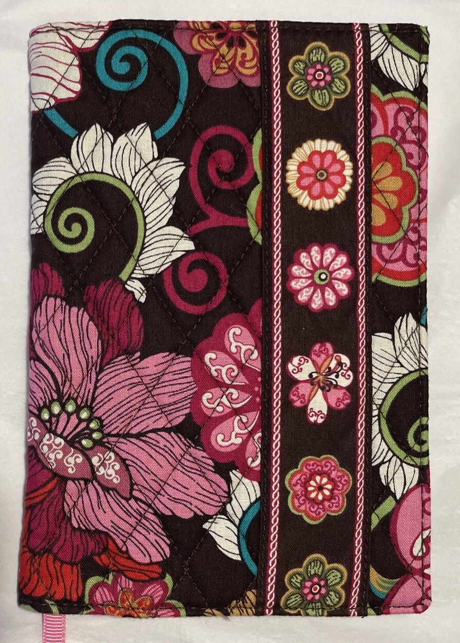 Vera Bradley Mod Floral Pink Book Cover W/ Tags Retired Stock Photo 5.25 X 7.75