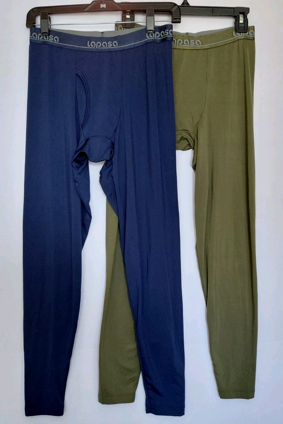 Lapasa 2 Pairs Men’s Base Layer Smooth Feel Long Johns Size S/M