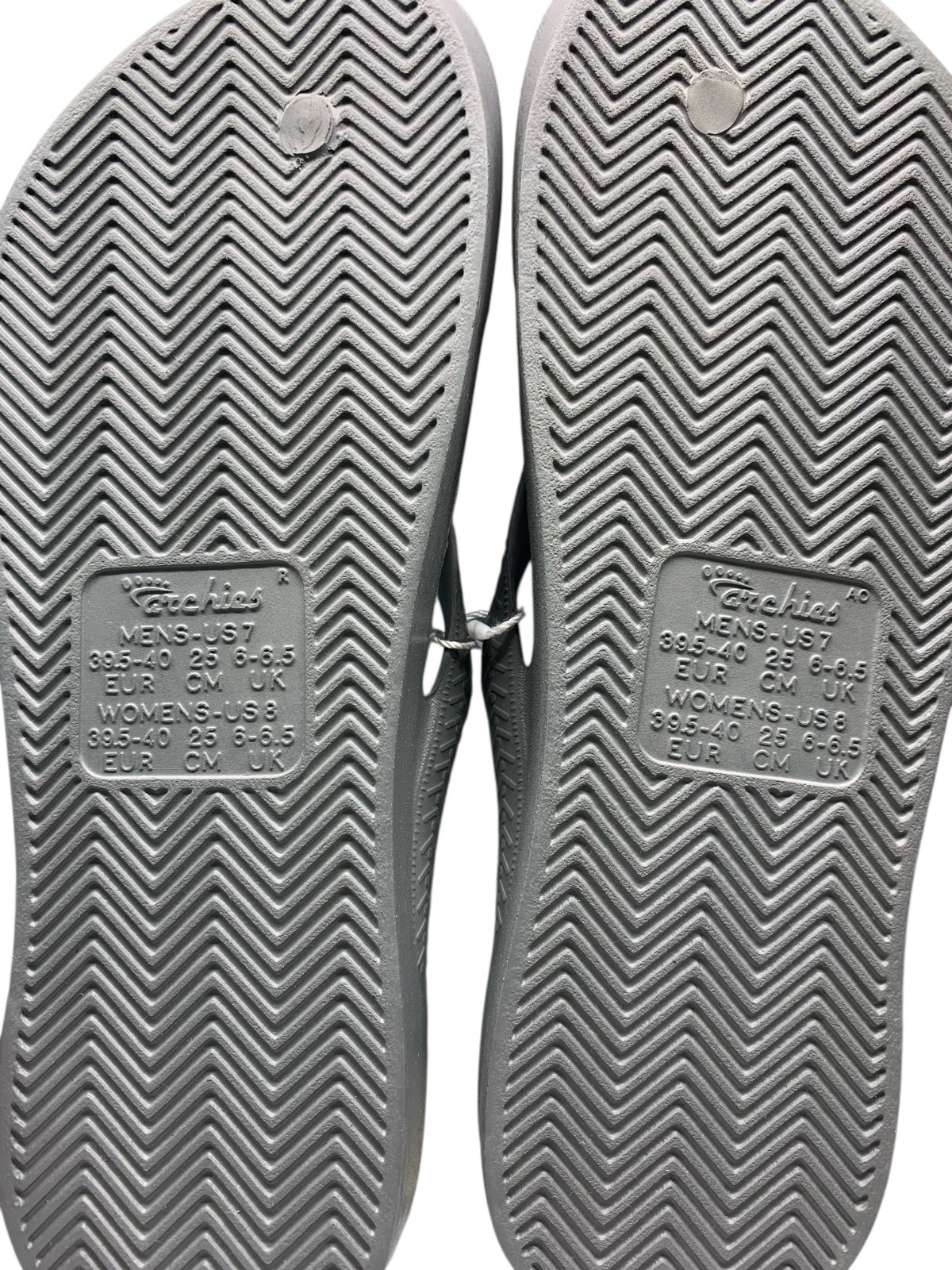 Archies Arch Support Thong Flip Flops NWT Unisex-Grey- Assorted Sizes