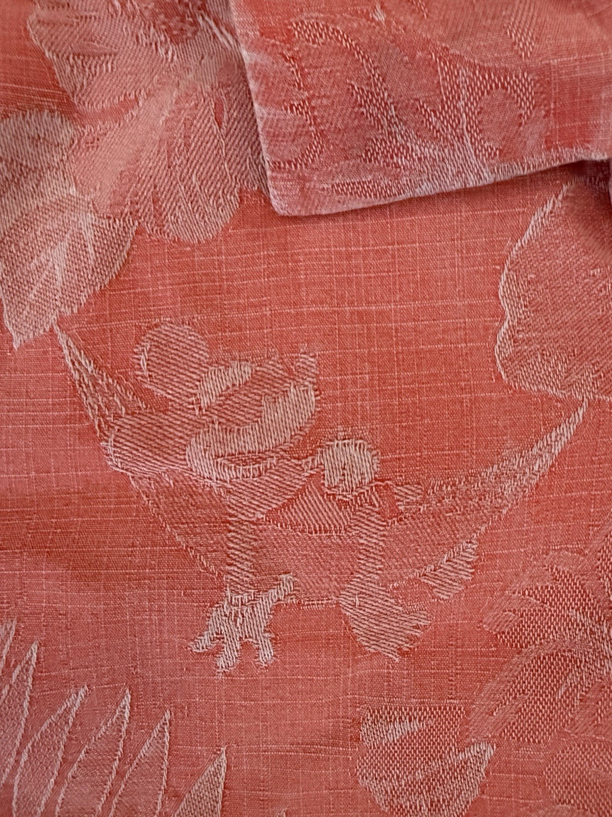 Tommy Bahama Disney Mickey Tonal Jacquard Silk Camp Shirt 3XL XXXL Dubarry Coral