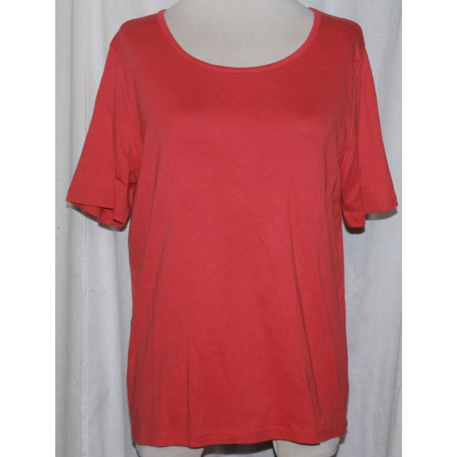 Women’s White Stag Coral 100% Cotton Short Sleeve Tee Size XL