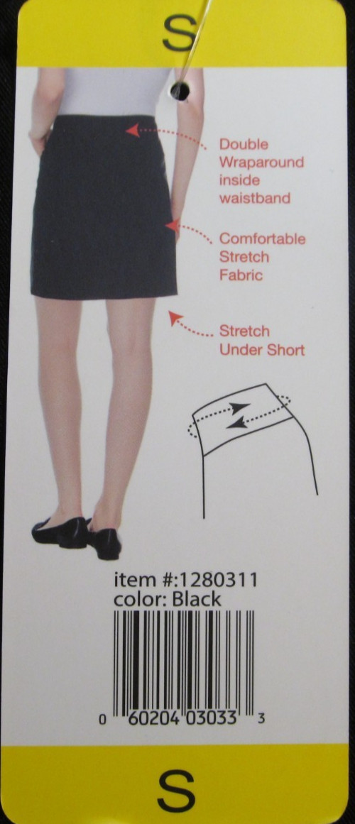 S.C. & CO WOMEN’S 360 DEGREE TUMMY CONTROL SKORT ~ Black / Small S ~ New w/ Tags
