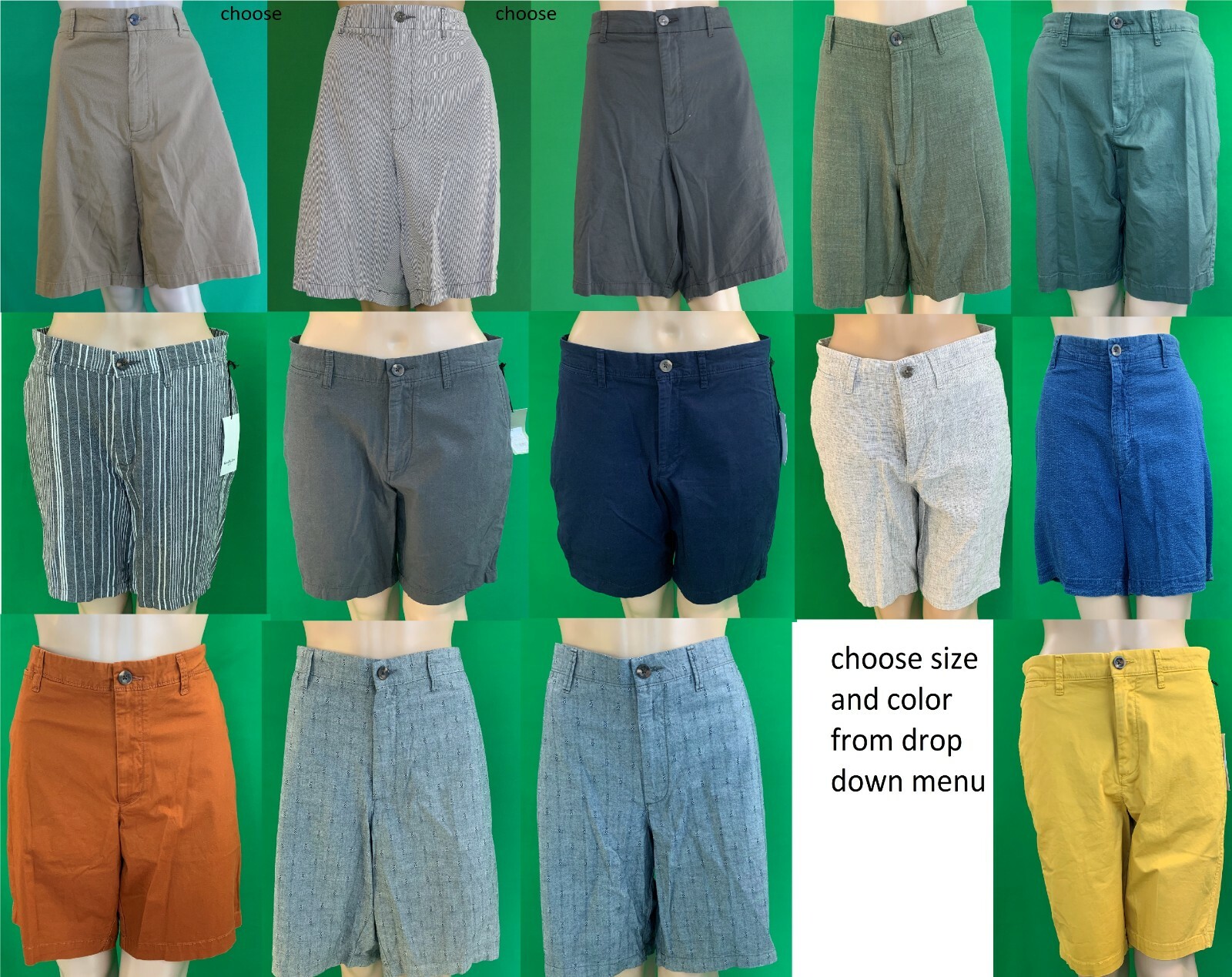 Goodfellow &Co Linden Flat Front shorts,choose size & color from drop down menu