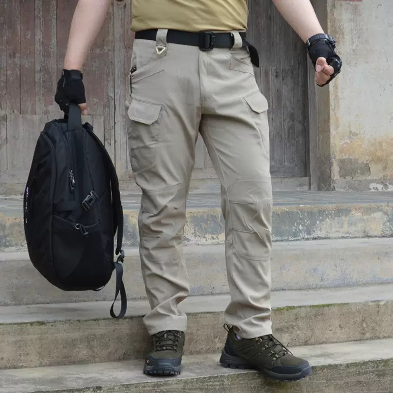 Mens Cargo Pants Work Combat Pants Outdoor Hiking Waterproof Trousers Tactical