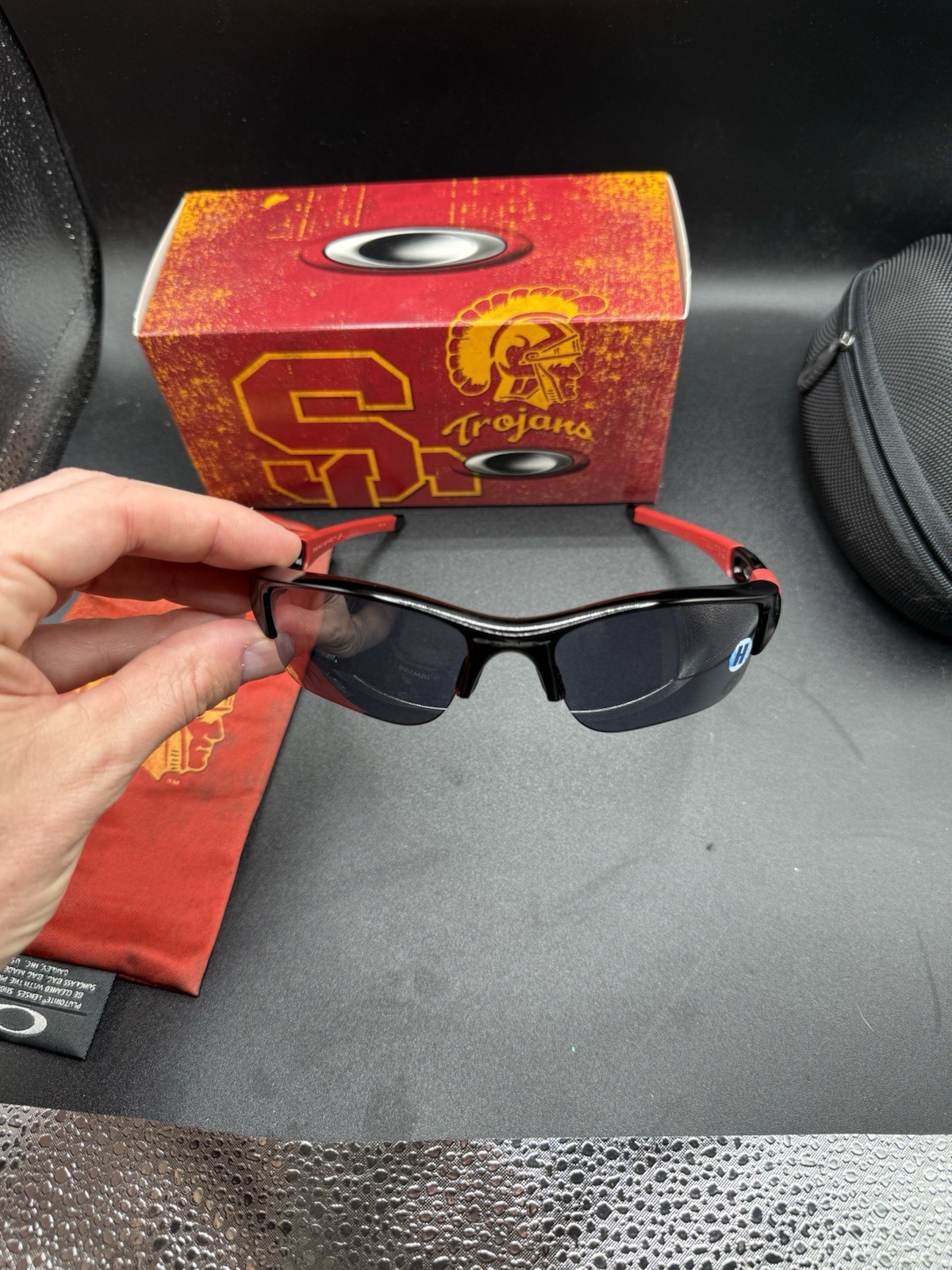 Oakley Flak Jacket XL USC Trojans/Black Iridium Lenses College New