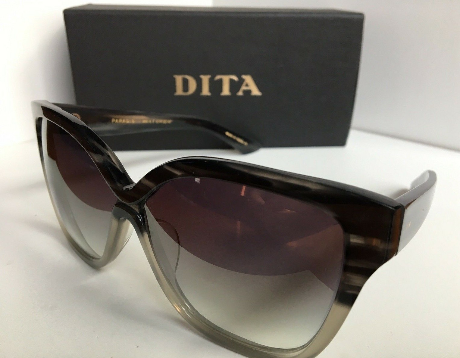 New DITA 22016 Paradise Gray 60mm Oversized Women’s Sunglasses Japan .