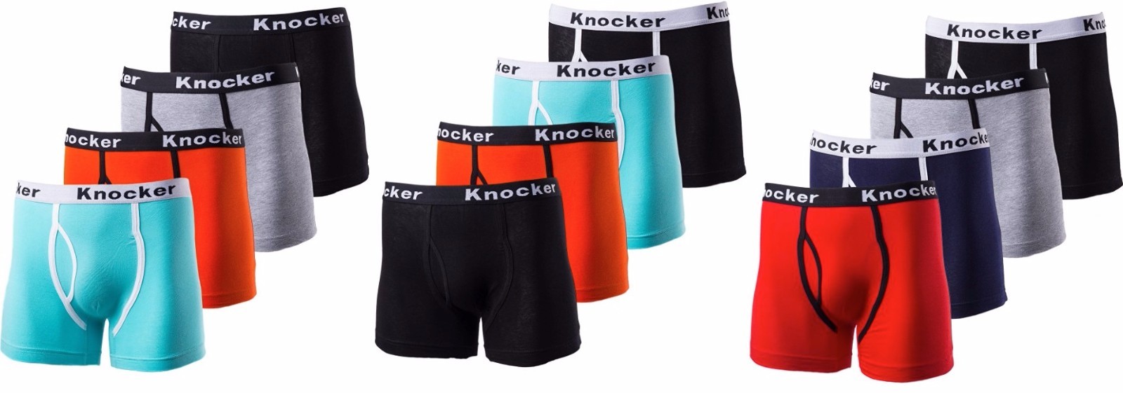 Lot of 2 4 6 Pack Men’s Boxer Briefs Stretch Cotton Multi Color Underwear Trunk