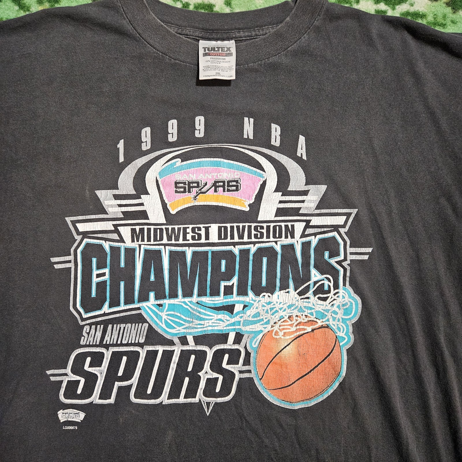 Vintage Tultex San Antonio Spurs 1999 Western Conference Champions Shirt Sz 2XL