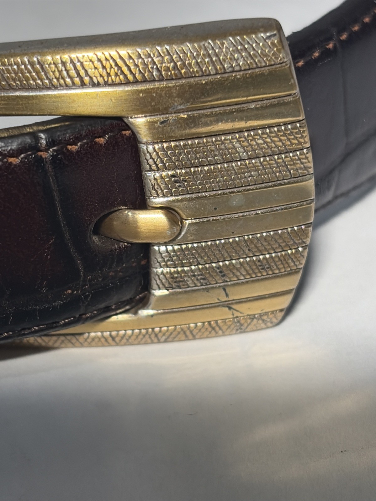 Luciano Bocelli mens belt 45 inches, size 36 Italian calf skin