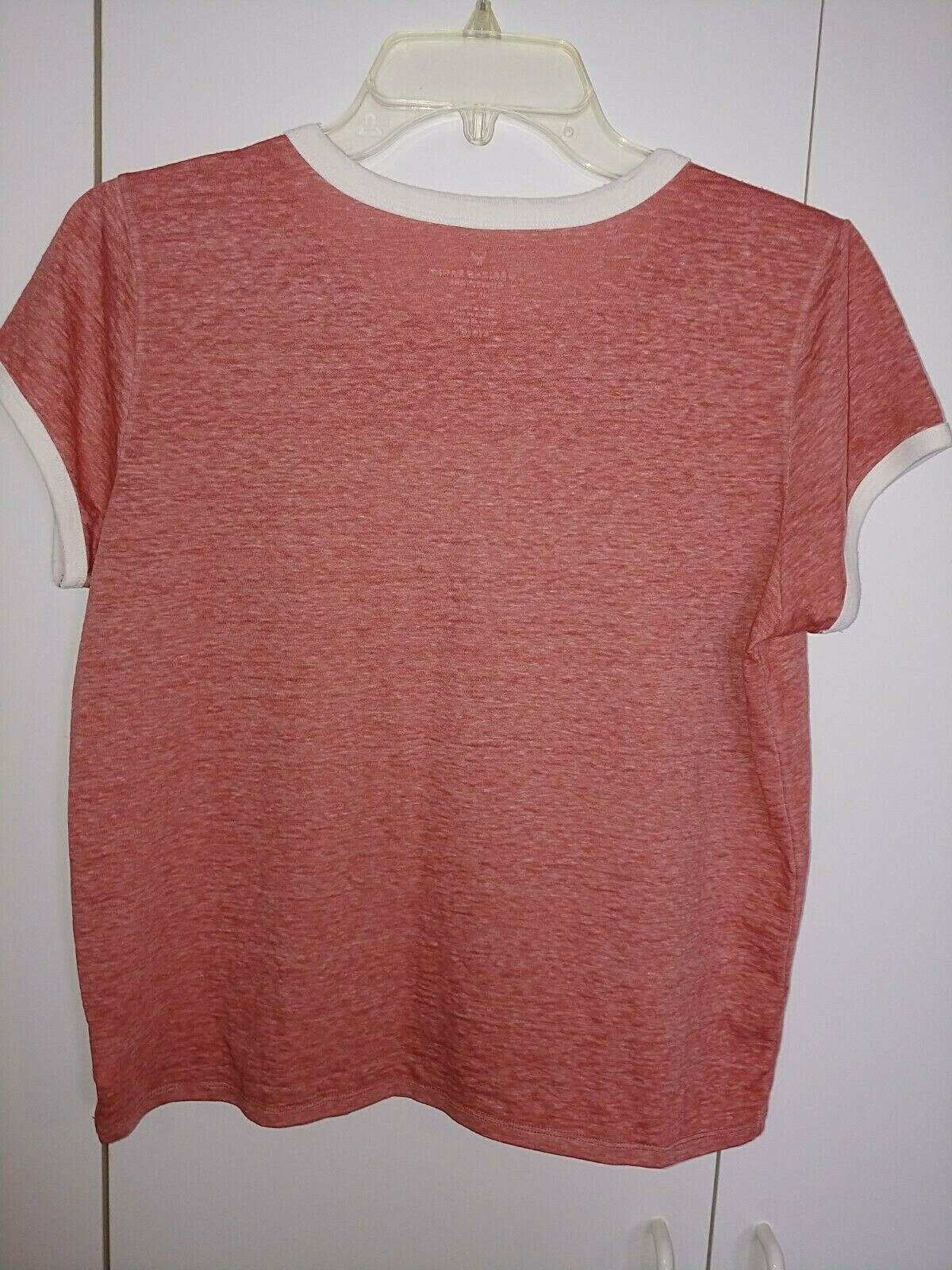 AMERICAN EAGLE OUTFITTERS SS THIN TEE-L-NWT-$19.95-COMFY/COOL-WHITE TRIM-NICE