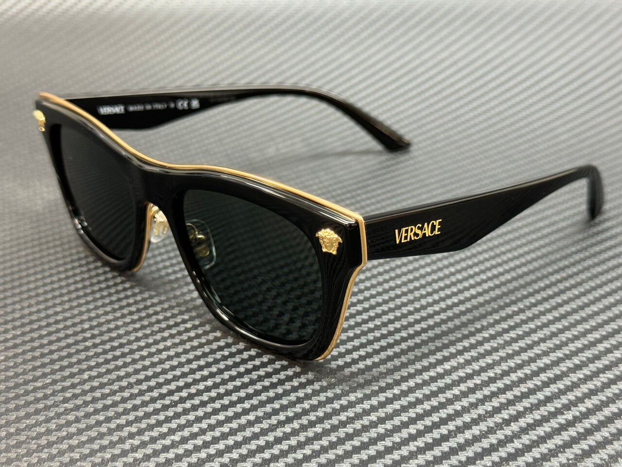 VERSACE VE2272 GB1 87 Black Grey Men’s 53 mm Sunglasses