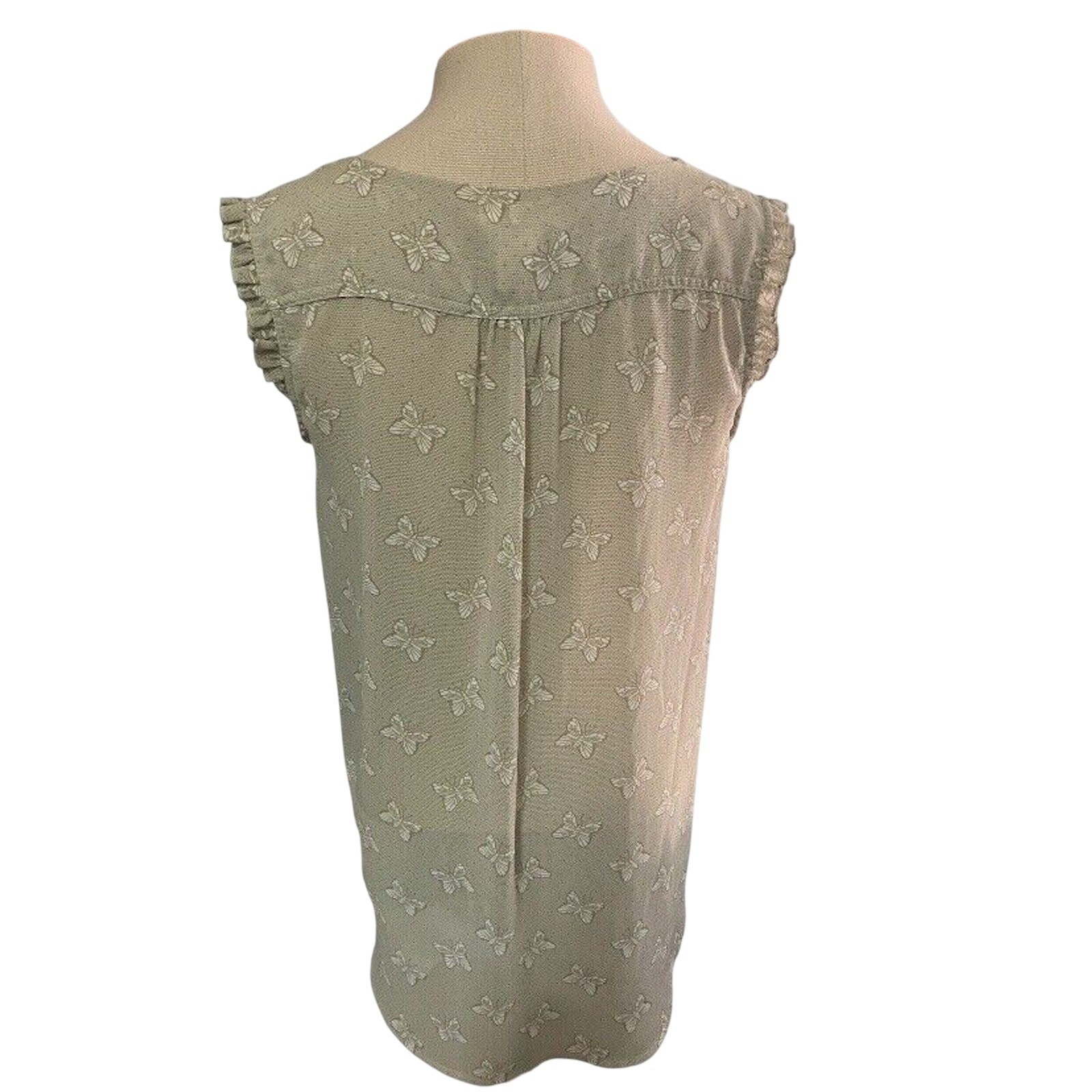 Matilda Jane Monarch Butterfly Semi Sheer Blouse Women Size Medium