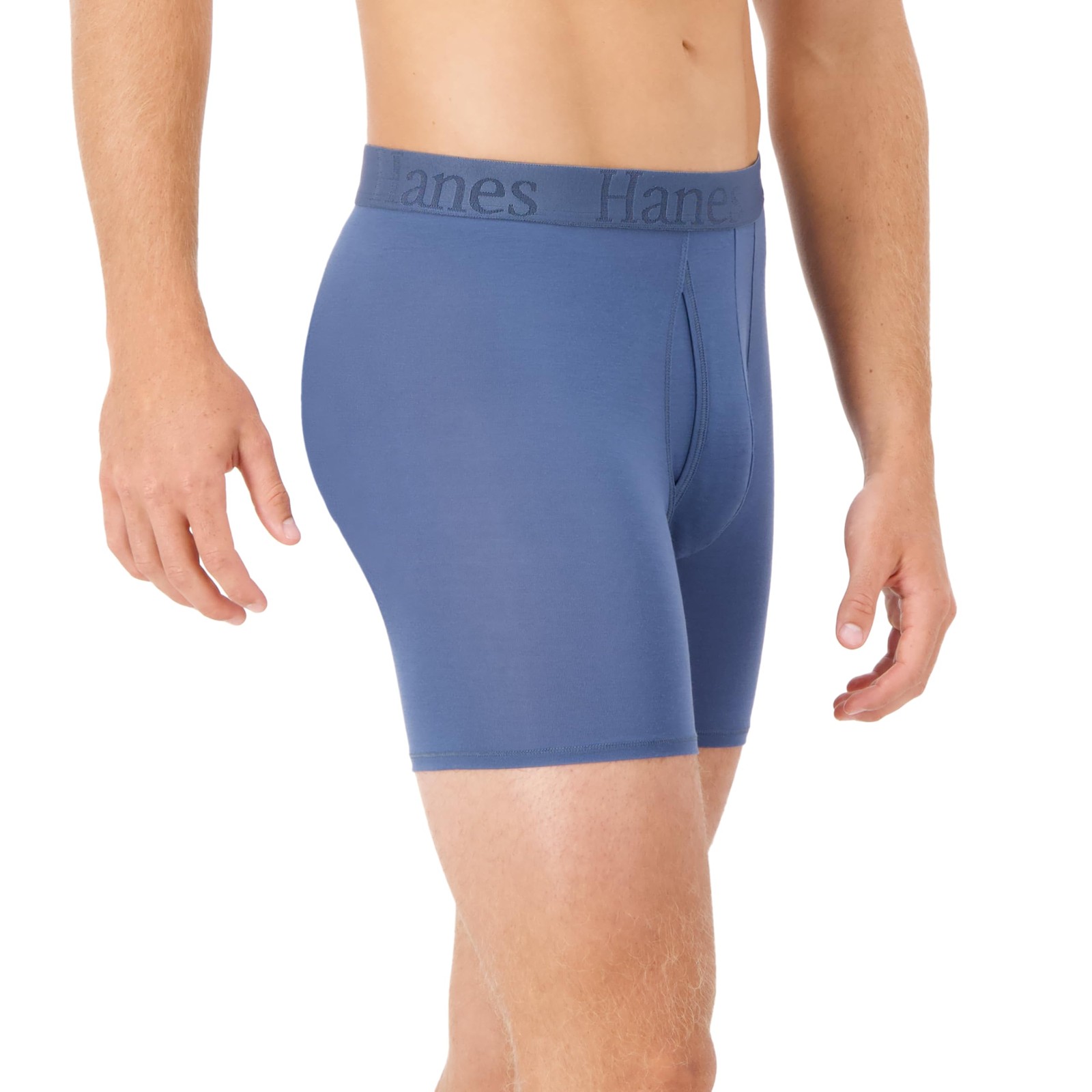 Hanes Men’s Boxer Briefs Viscose from Bamboo Underwear Grey Green Navy Medium
