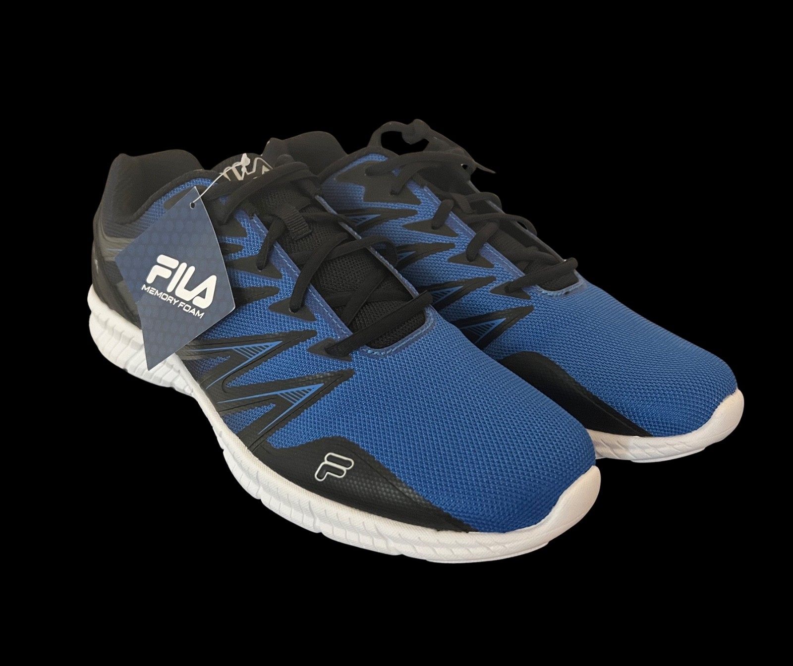 New FILA Memory Foam Running Shoes Mens Size 13 Blue/Black w/ Box
