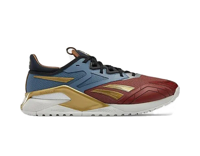Men Reebok DC Comics Wonder Woman Nano X2 Training Shoes Red Blue Gold HQ4585