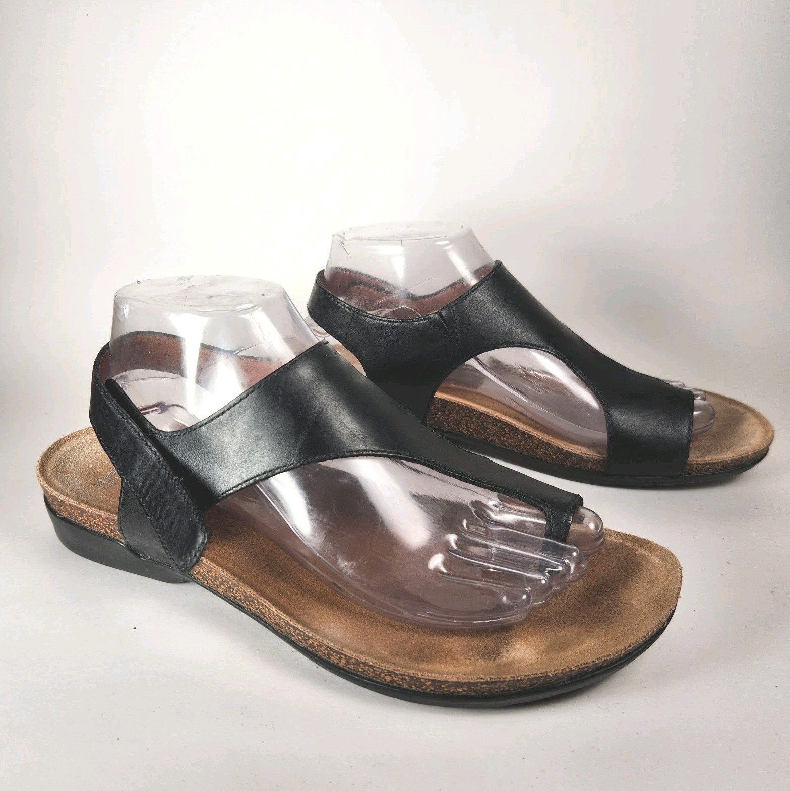 DANSKO Women’s Reece Sandal 10.5 EU 41 Black Waxy Leather Shoe