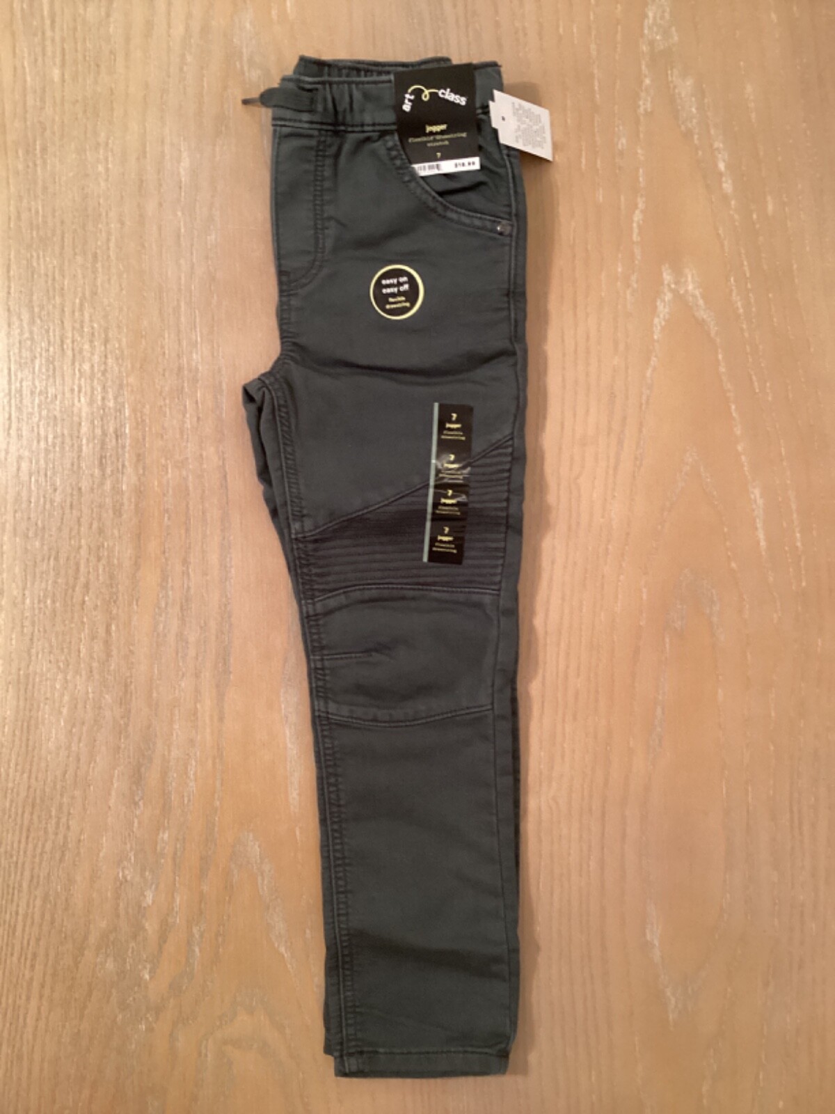 New! Boys Art Class Drawstring Jogger Pants Gray Size 7