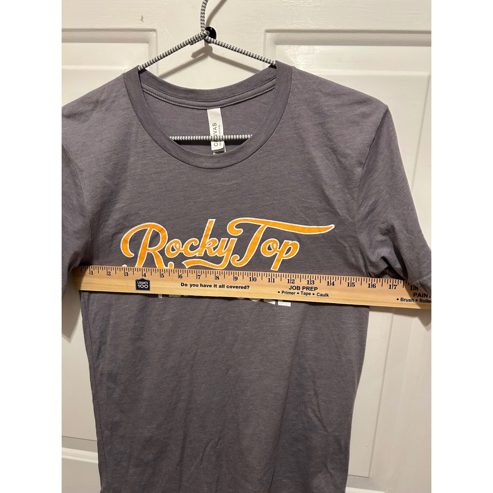 Bella Canvas Rocky Top Tennessee Graphic T-Shirt Gray Short Sleeve Small