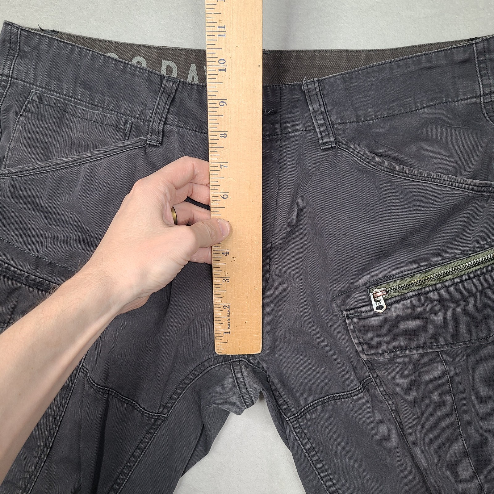 G Star Raw Rovic Zip 3D Regular Tapered Cargo Grey Pants Men Size 36×30
