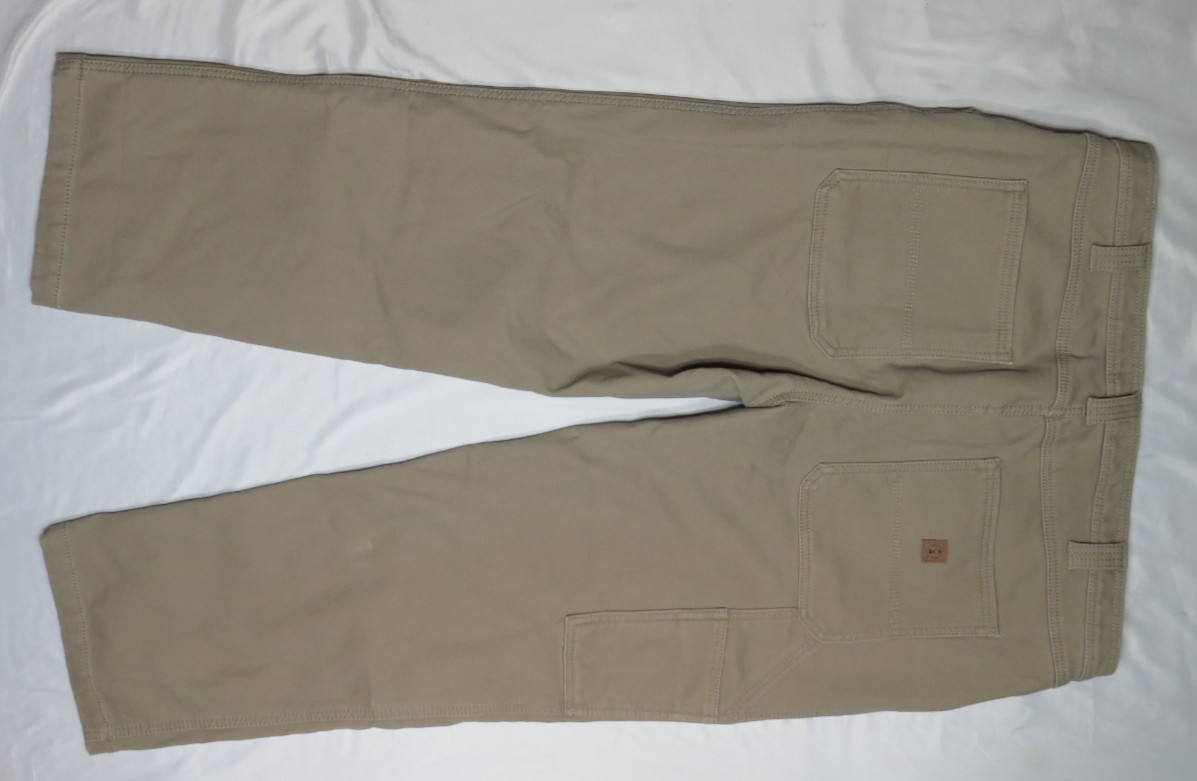 COLEMAN JEANS 40X30 BRITISH KH FLEECE LINED UTILITY STRETCH CANVAS INSULATED new