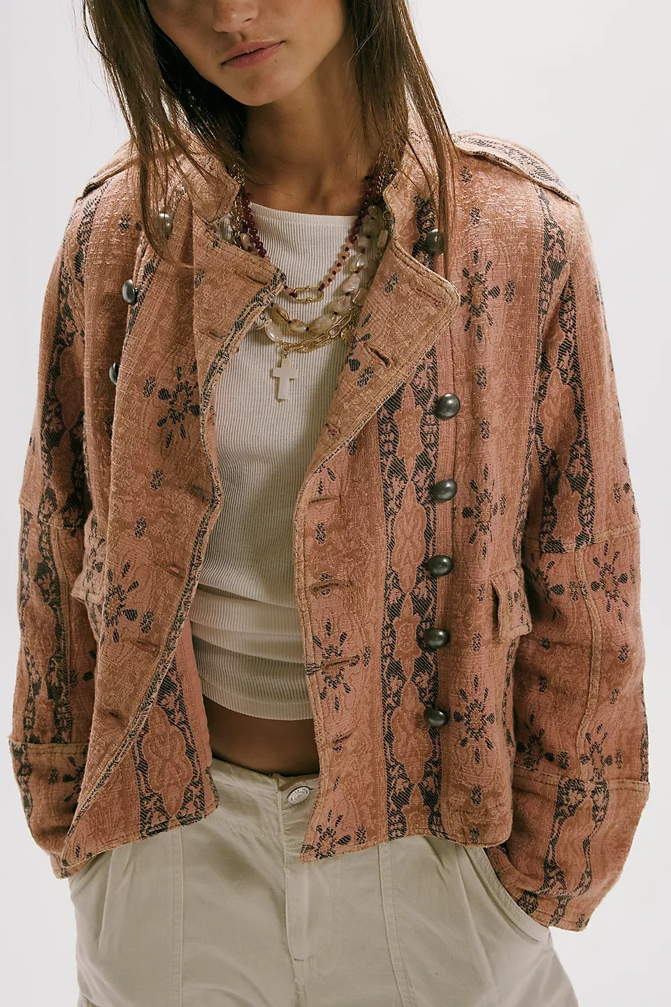 Free People – Lotty Jacquard Band Jacket