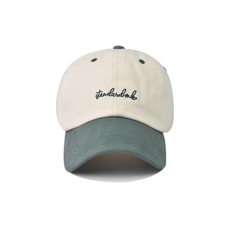 Men Women Small Letter Contrast Color Baseball Hat Cotton Personalized Cap