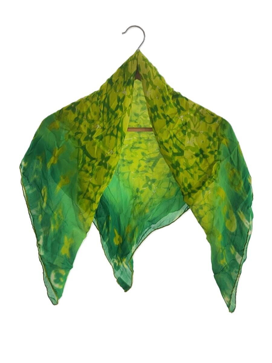 LOUIS VUITTON Silk Scarf All-Over Print Green 82cm x 82cm Fashion Square Design