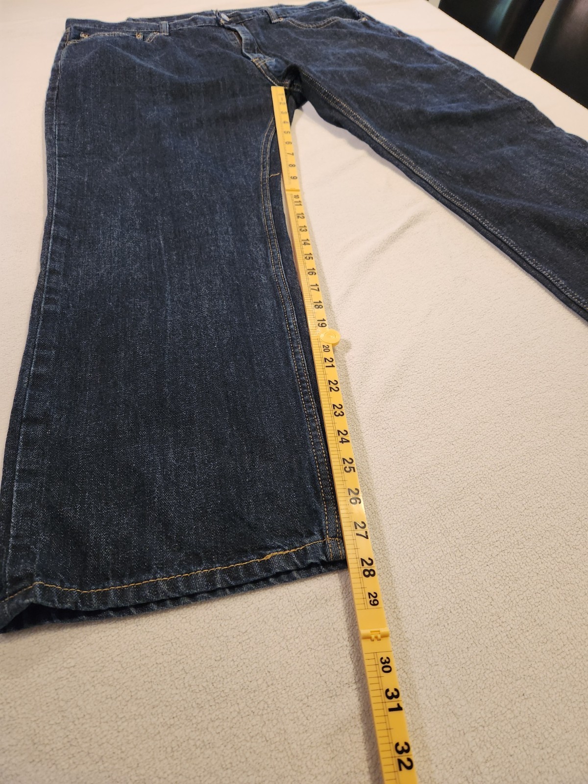 Levi’s Mens Jean 559 Dark Wash Relaxed Staright Leg 40×30 inseam altered 27.5in