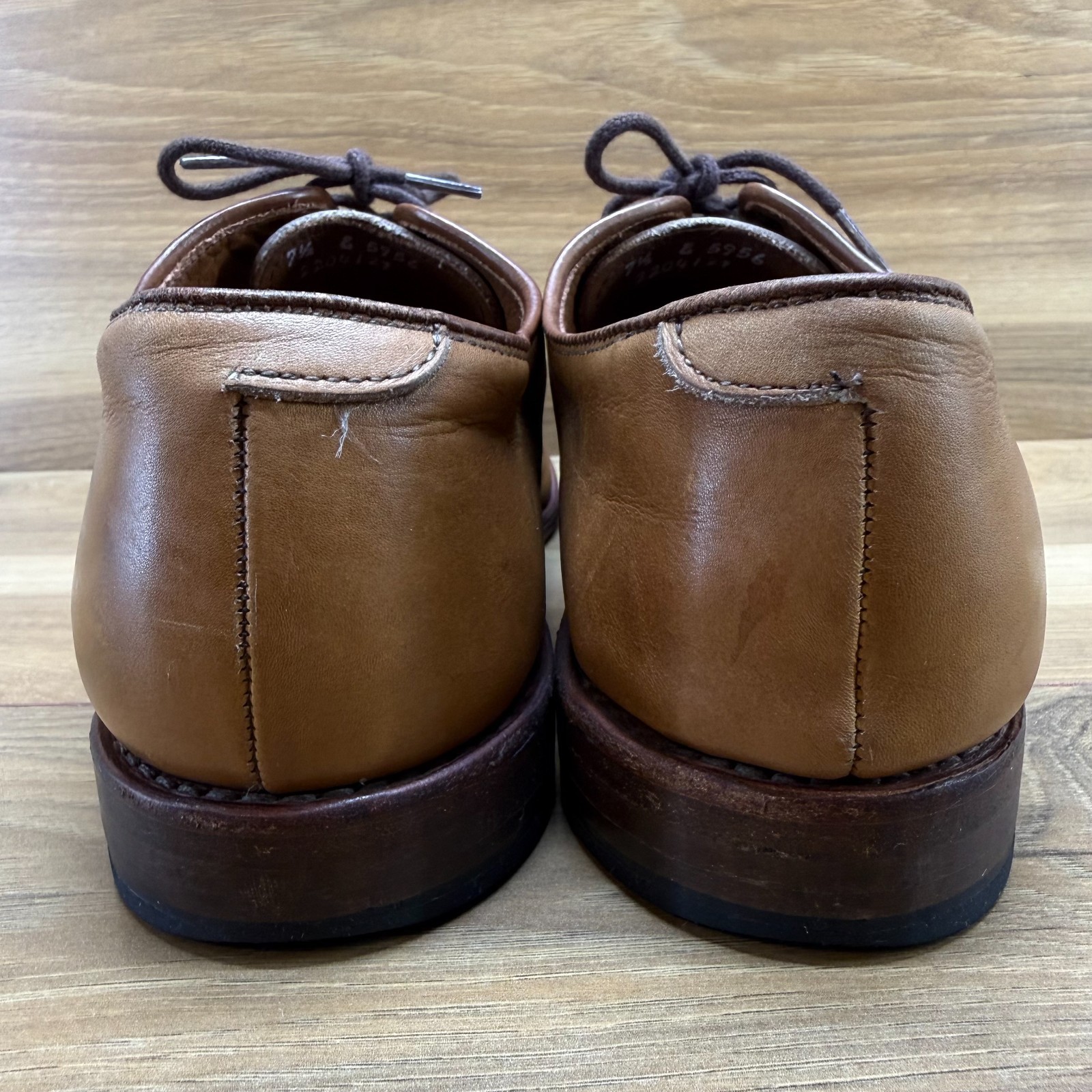 Allen Edmonds Park Avenue Walnut Oxfords Mens 7.5 E Walnut Leather Cap Toe Bench