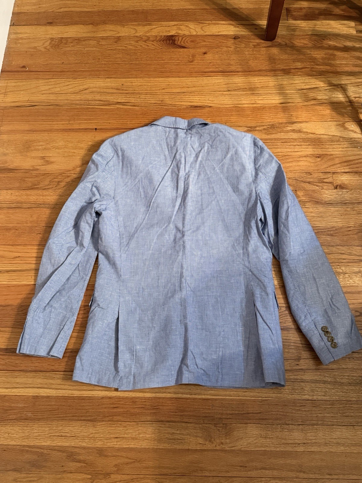 J.Crew Ludlow Somelos Blazer Men’s 40R Blue Gray Slim Unstructured Cotton Linen