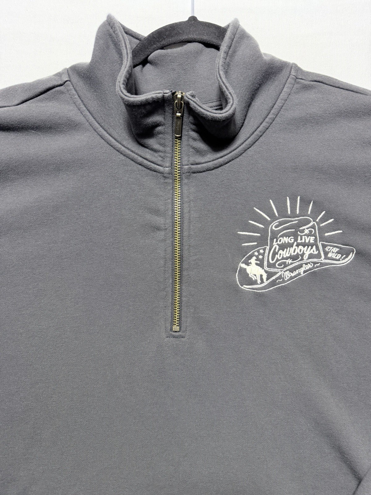 Wrangler Retro Graphic Quarter Zip Pullover XXL Western Wear Long Live Cowboy’s