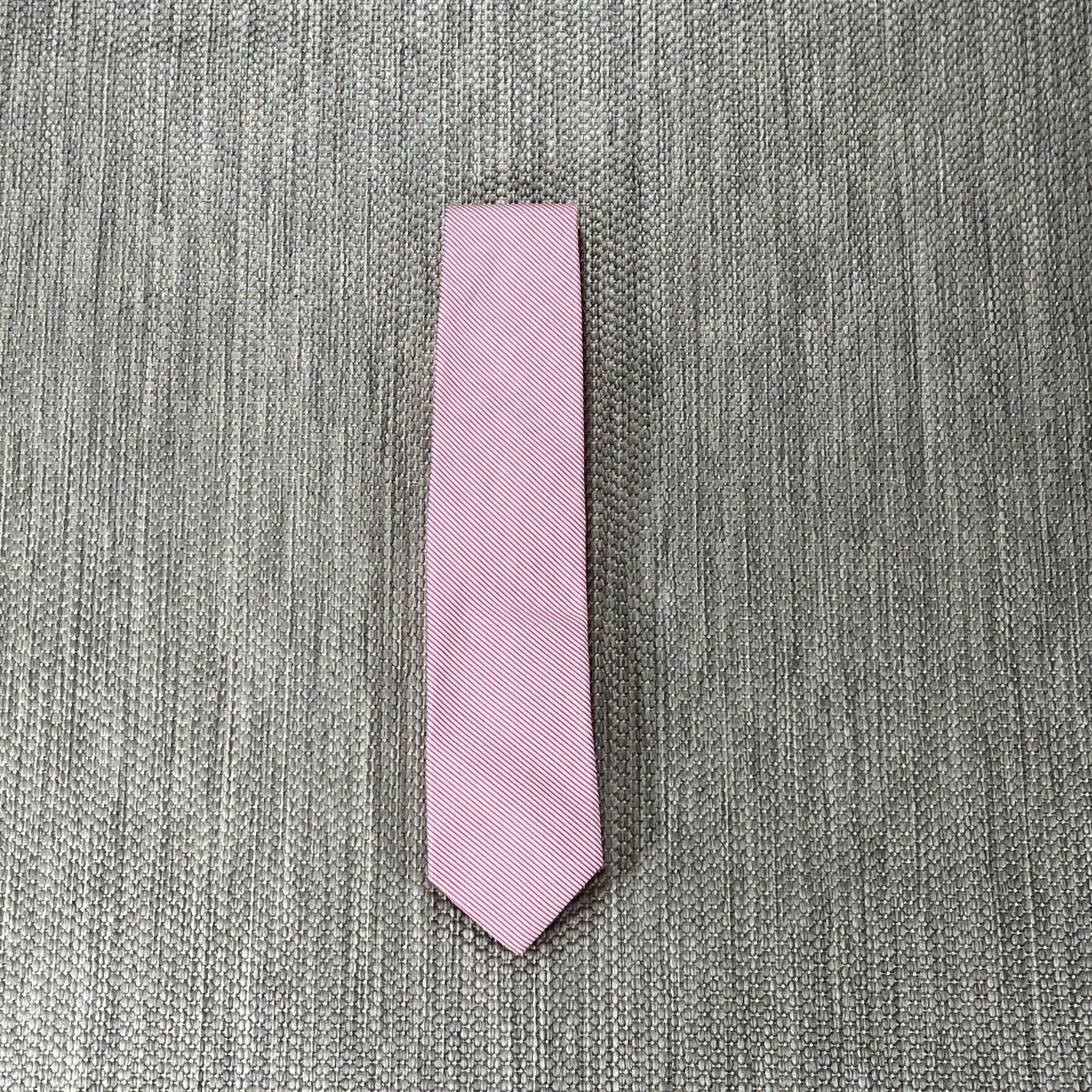 Tom James Corporate Image Tie Men’s Hand Made Modern 3” Pink Cotton Silk Necktie