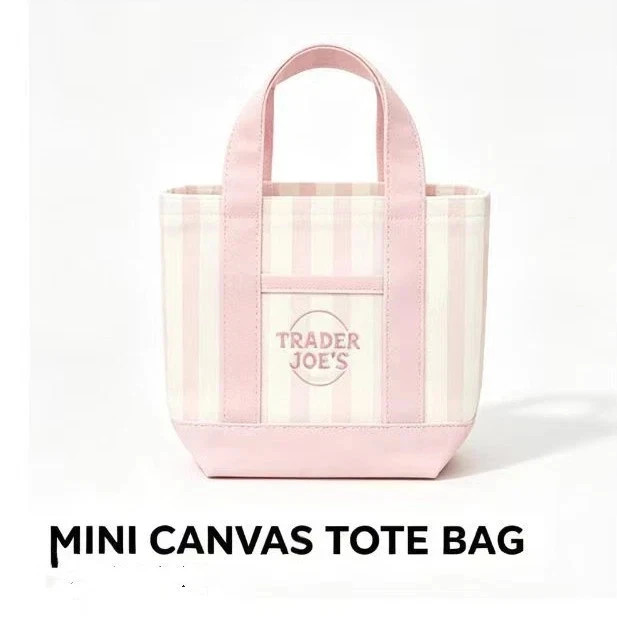 Trader Joe’s Mini Tote striped Canvas Bag Summer 2026 limited edition Choose one