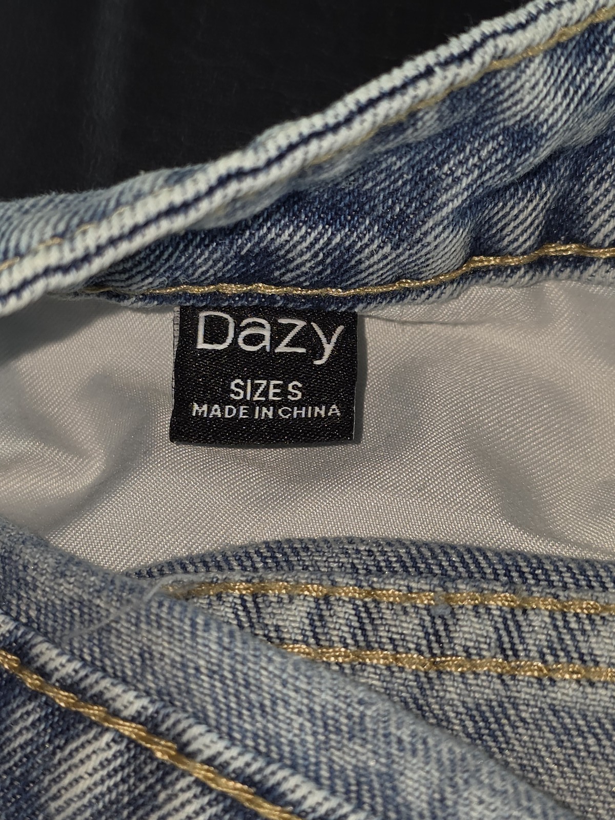 Dazy Light Blue Denim Shorts Size S Frayed Hem Casual