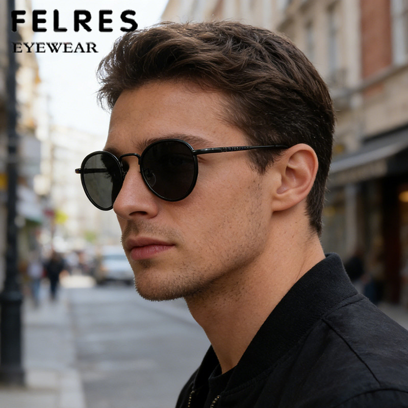 Metal Round Tinted Reading Sunglasses Men Women Shade Presbyopic Sunglasses New