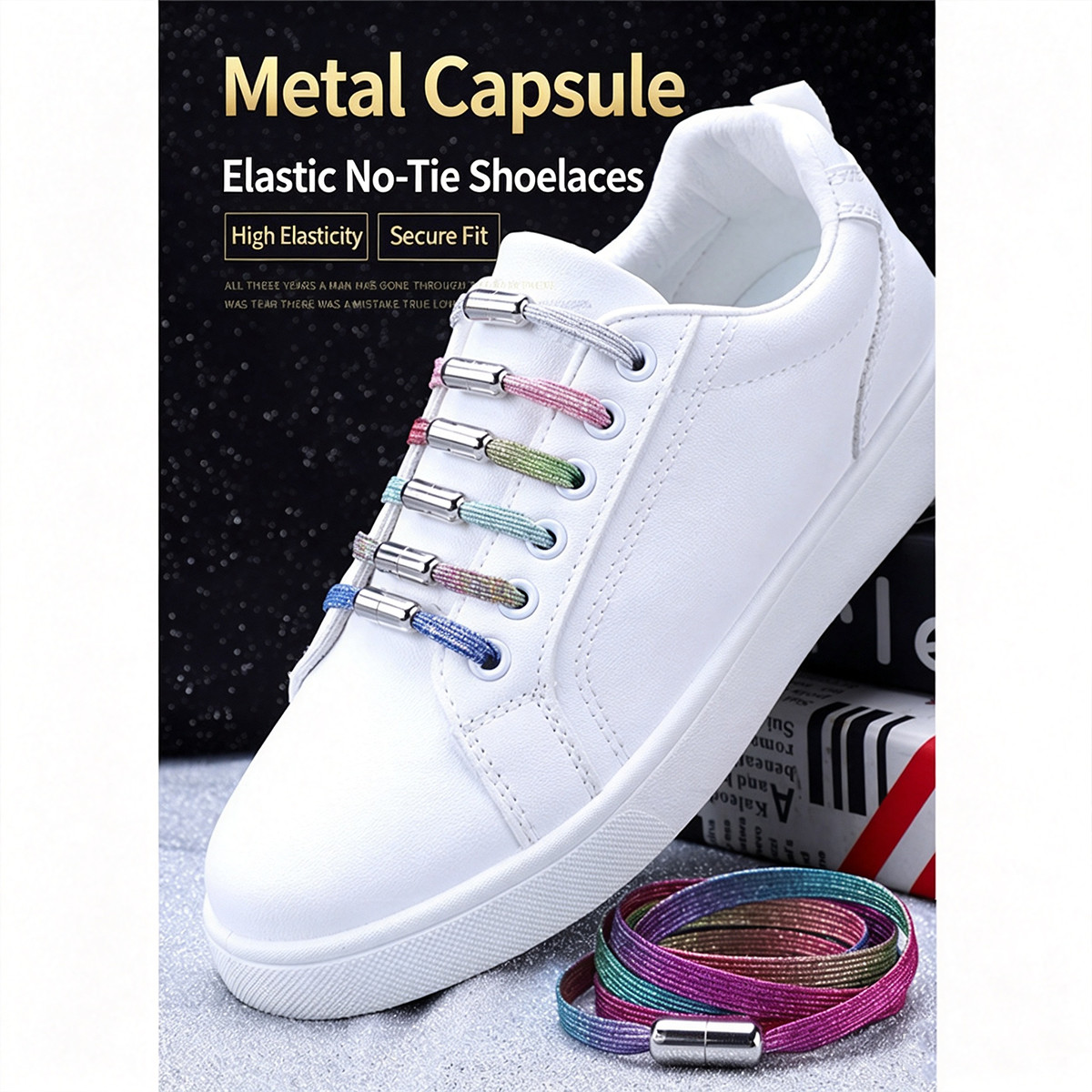 No Tie Elastic Lock Shoelaces for Kids Adults Sneakers Slip On Shoe Laces US