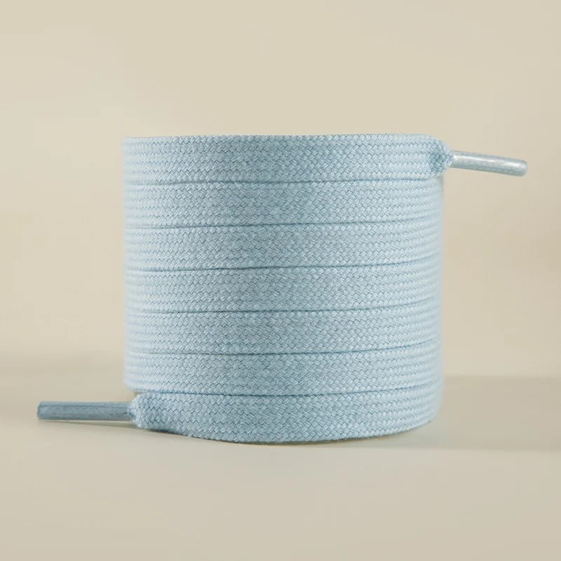 New 0.8cm Wide Flat Cotton Shoelaces Unisex, Solid Color High-Quality Shoelace S