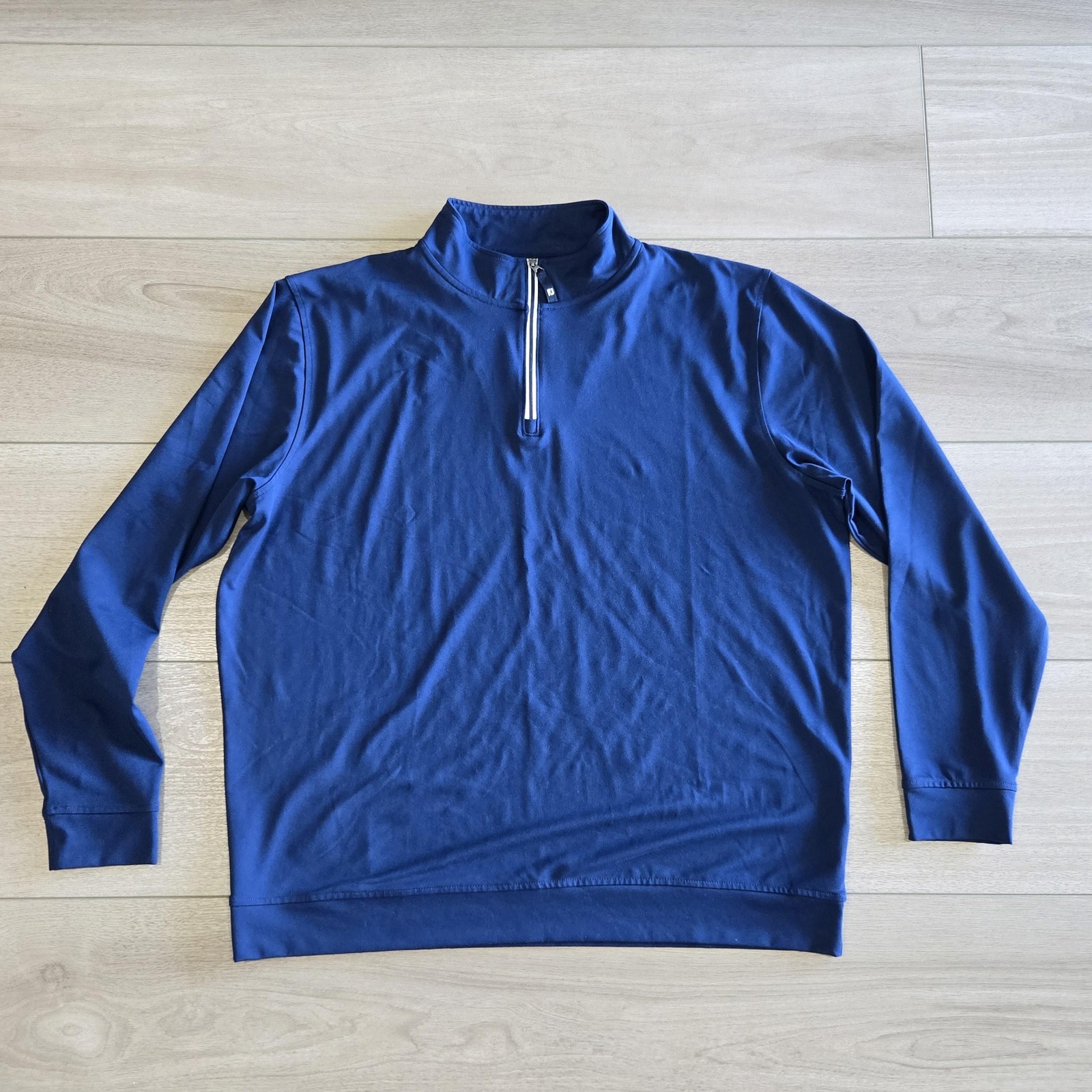 FootJoy Pullover Mens XL Blue 1/4 Zip Long Sleeve Golf Performance Shirt Top