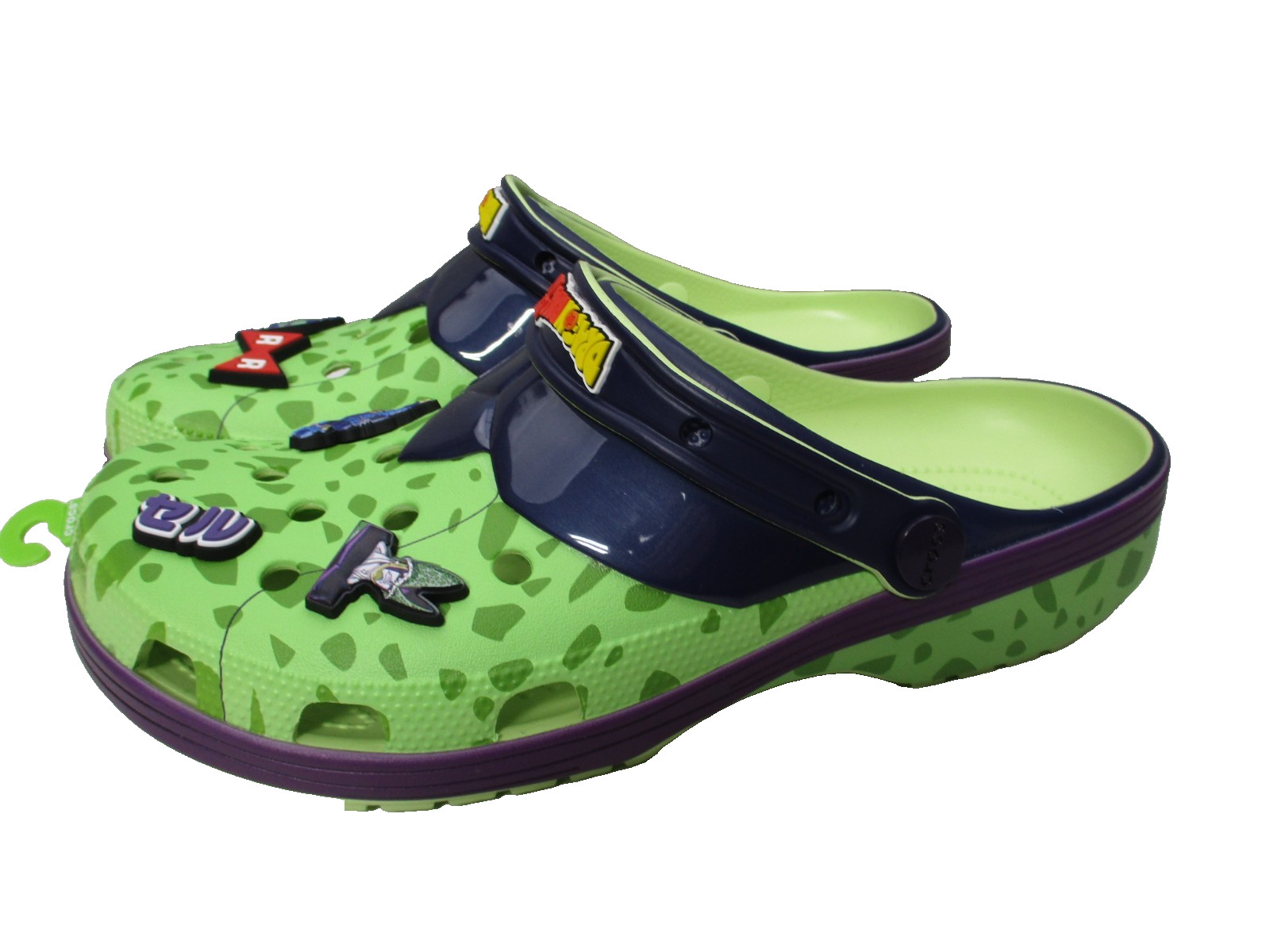 Crocs Dragon Ball Z Cell Classic Clogs Mens Sz 11 Green Slip on Shoes