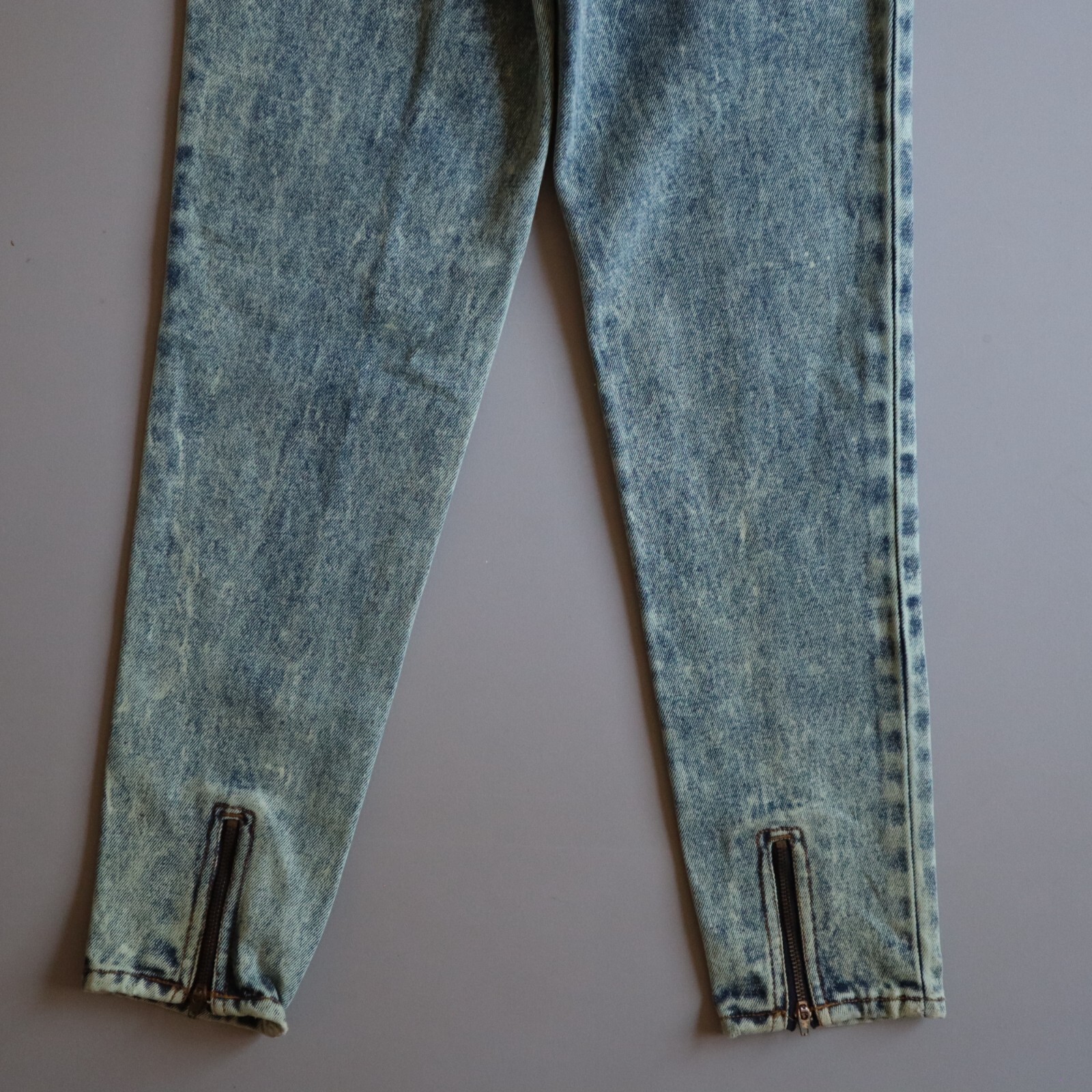 Vtg Jordache Mom Jeans Zip Ankle Acid Wash Tag 10 Measure 22 x 27 Kids Youth