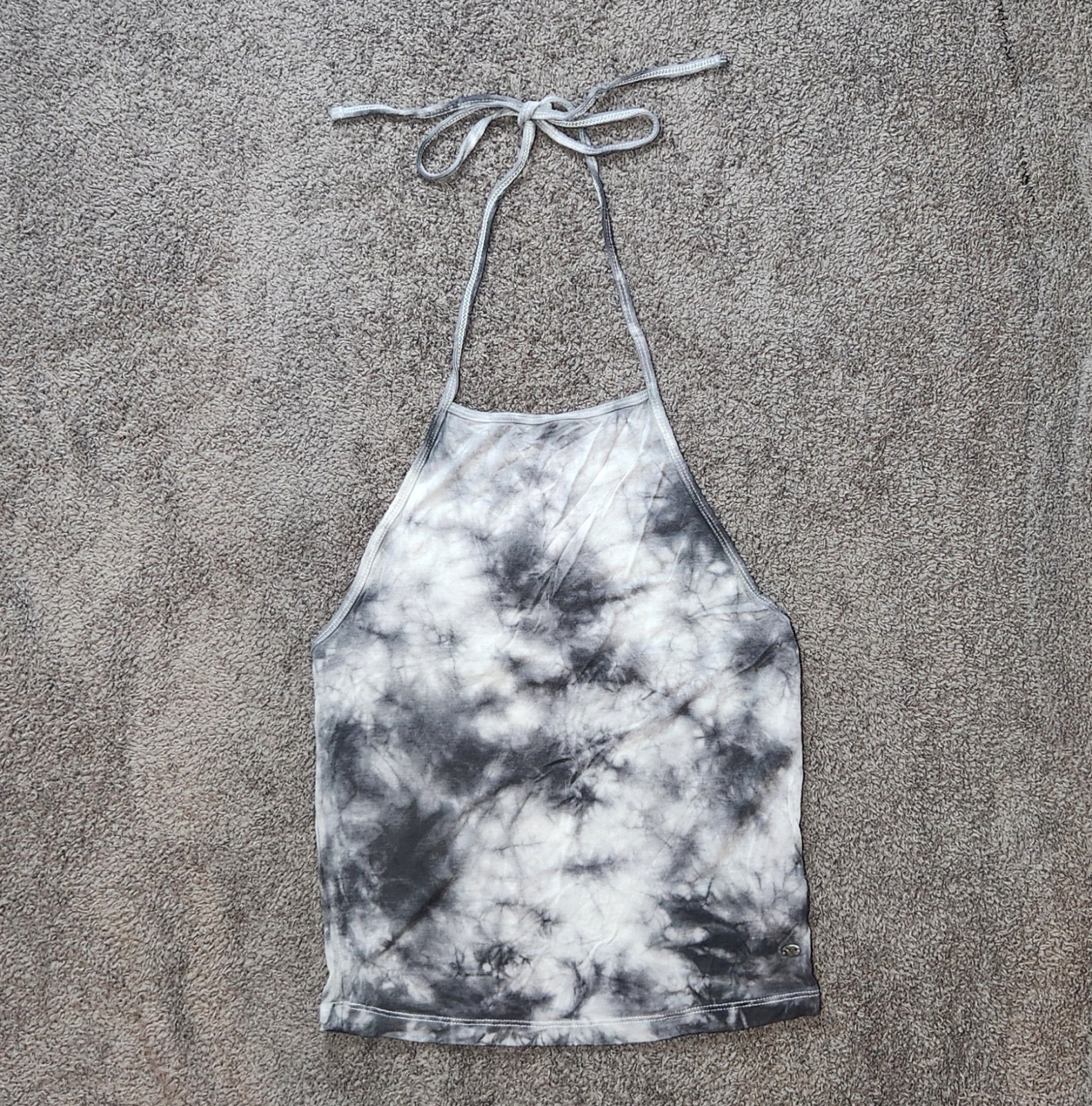 Gray Tie Dye American Eagle Outfitters Halter Top S Summer Festival 70s 90s 2000