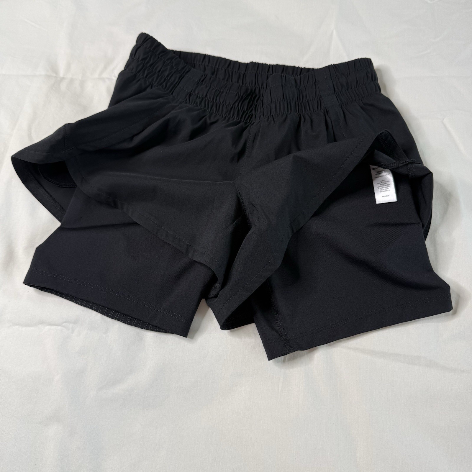 Athleta Ready Set Go 2-in-1 Running Athletic Gym Shorts Lined Black