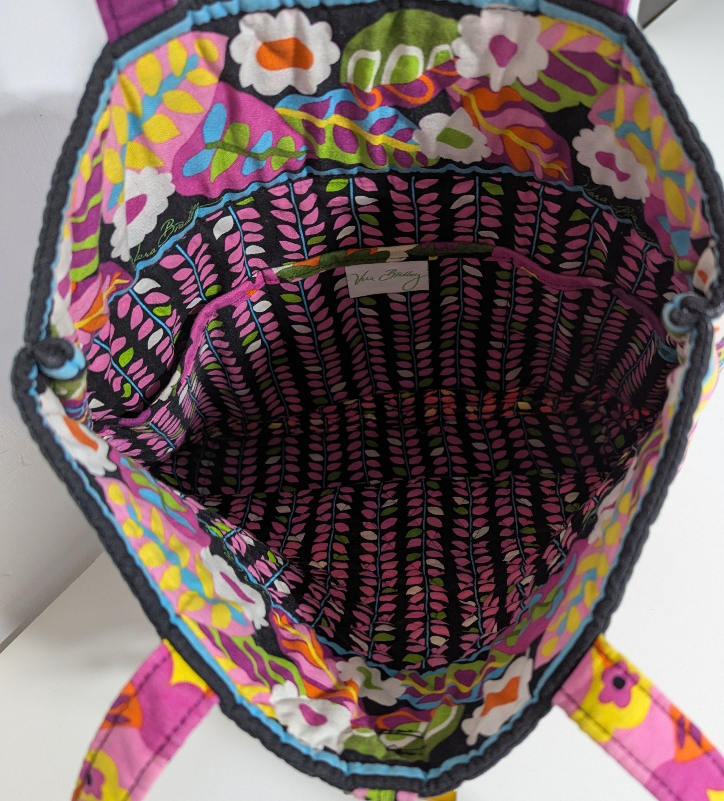Vera Bradley Va Va Bloom Large Floral Tote Bag Toggle Button