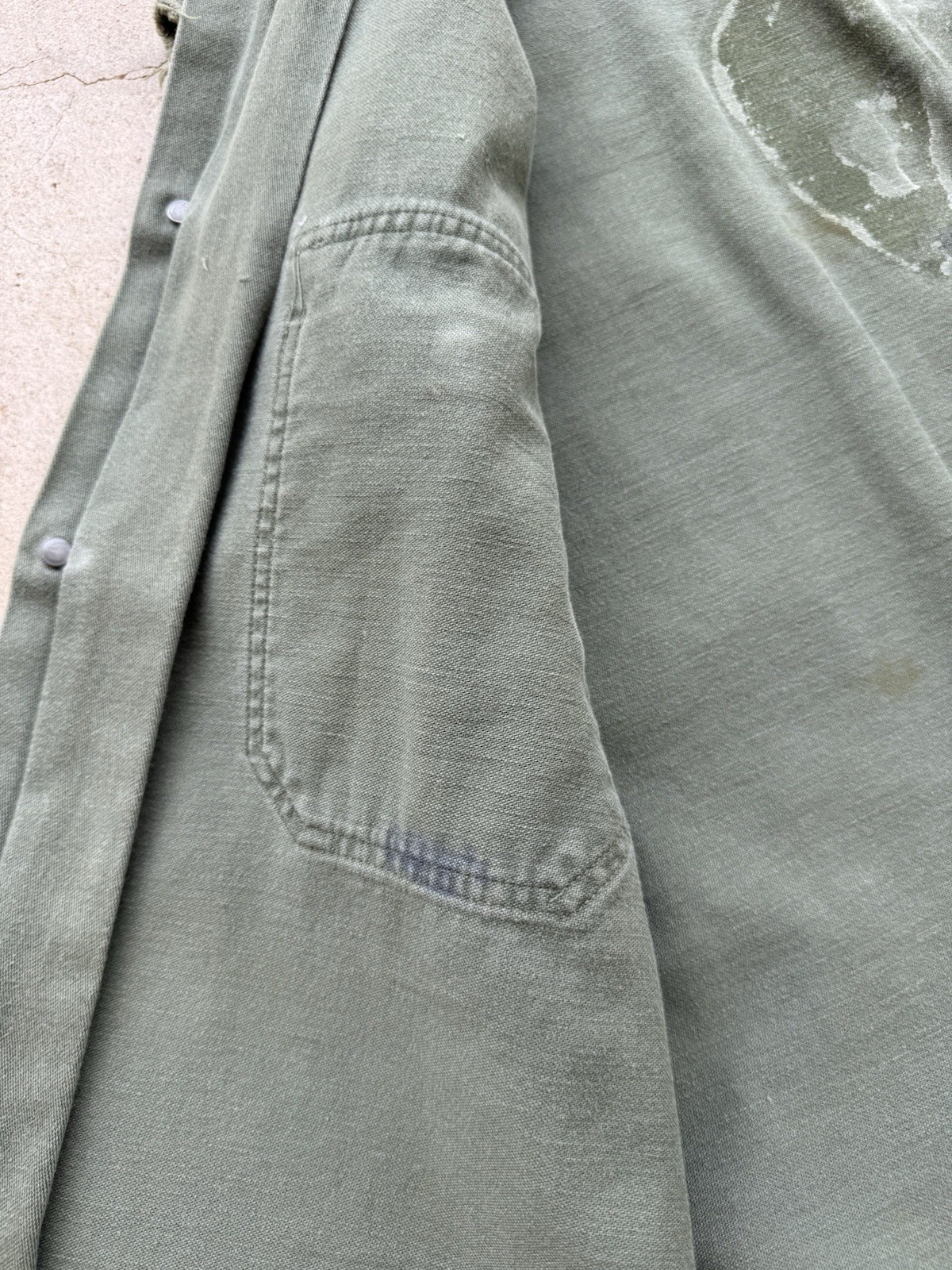 1950s Vtg Korean War US Army 13 Star Utility Shirt Military Punk Rock Skate 50s